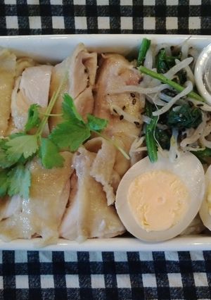 時短！炊飯器でレモン蒸し鶏弁当-レシピのメイン写真
