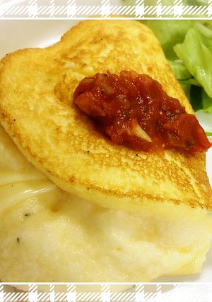 休日の朝食に♡ふわふわスフレオムレツ-レシピのメイン写真