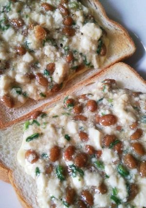 納豆腐トースト-レシピのメイン写真