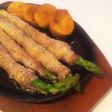 *豚バラくるくるアスパラソテー*