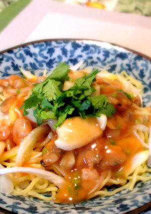 蒸し焼きそばのシーフードミックスあんかけ-レシピのメイン写真
