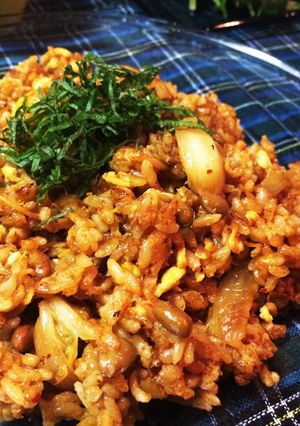 【決定版】パラパラ納豆キムチ炒飯。-レシピのメイン写真