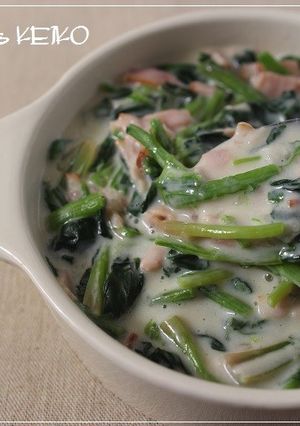 ほうれん草のチーズクリーム煮-レシピのメイン写真