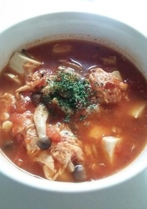 豆腐とたまごのトマトスープ-レシピのメイン写真