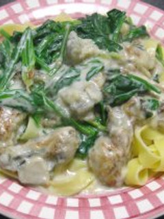 牡蠣のクリームソースパスタ-レシピのメイン写真