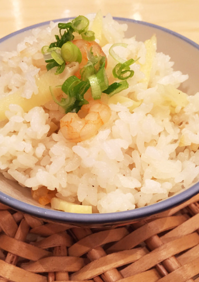 旬タケノコとエビの炊き込み御飯-レシピのメイン写真