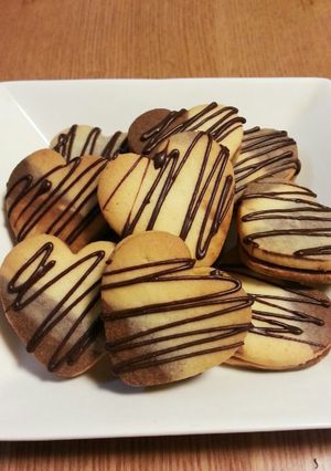 ハートのチョコサンドクッキー♪-レシピのメイン写真