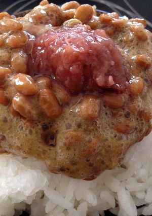 大好物の納豆におろしと梅干しをお供に♪-レシピのメイン写真