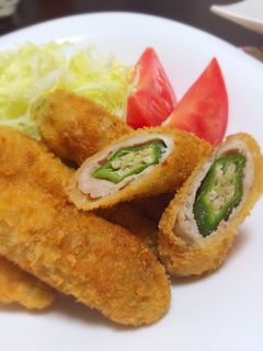 オクラの肉巻きフライ-レシピのメイン写真