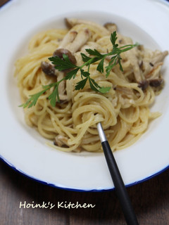 パパの味!ごまクリーミィきのこパスタ-レシピのメイン写真