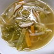 簡単 山東菜と もやし 椎茸の 塩スープ