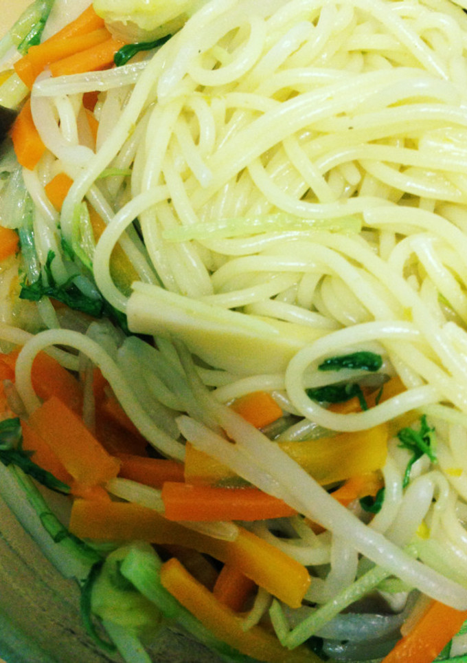 柚子胡椒香る水菜とエリンギの和風パスタ-レシピのメイン写真
