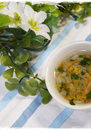 離乳食後期　にんじん大根ほうれん草味噌汁-レシピのメイン写真