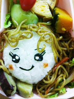 焼きそばでかわいい女の子弁当♪-レシピのメイン写真