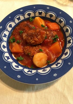 節約トマト缶☆ミニハンバーグ シチュー-レシピのメイン写真