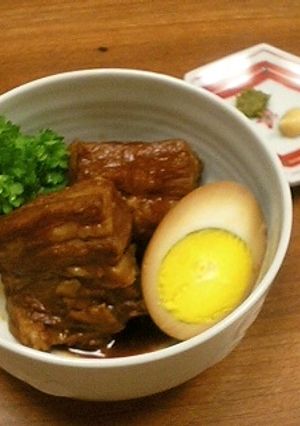 ふっくらとろとろ豚バラ角煮(赤味噌味)-レシピのメイン写真
