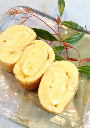 ♪丸いフライパンで作れる♡長芋入り卵焼き-レシピのメイン写真