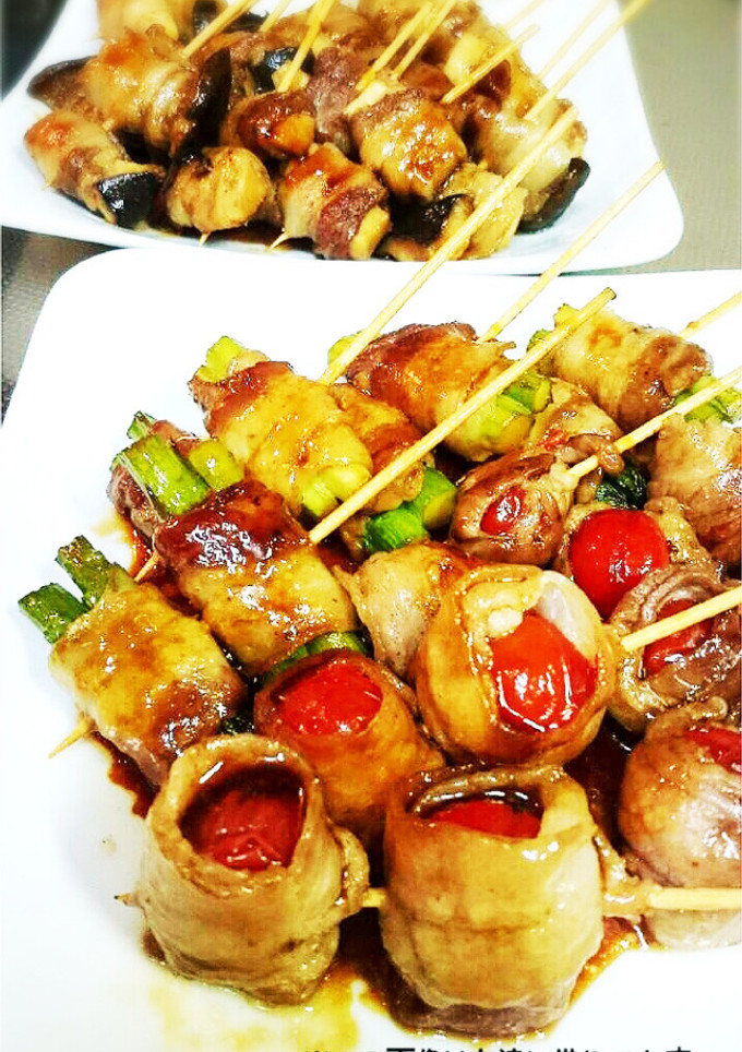 *＊豚巻き野菜の串焼き＊*-レシピのメイン写真