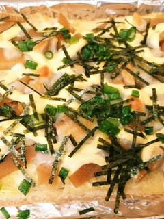 煮物で照りチキピザ風*筍のマヨトースト-レシピのメイン写真