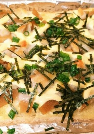 煮物で照りチキピザ風＊筍のマヨトースト-レシピのメイン写真