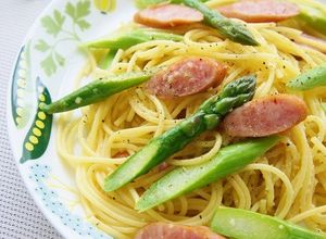 お鍋１つで♫アスパラとウィンナーのパスタ-レシピのメイン写真