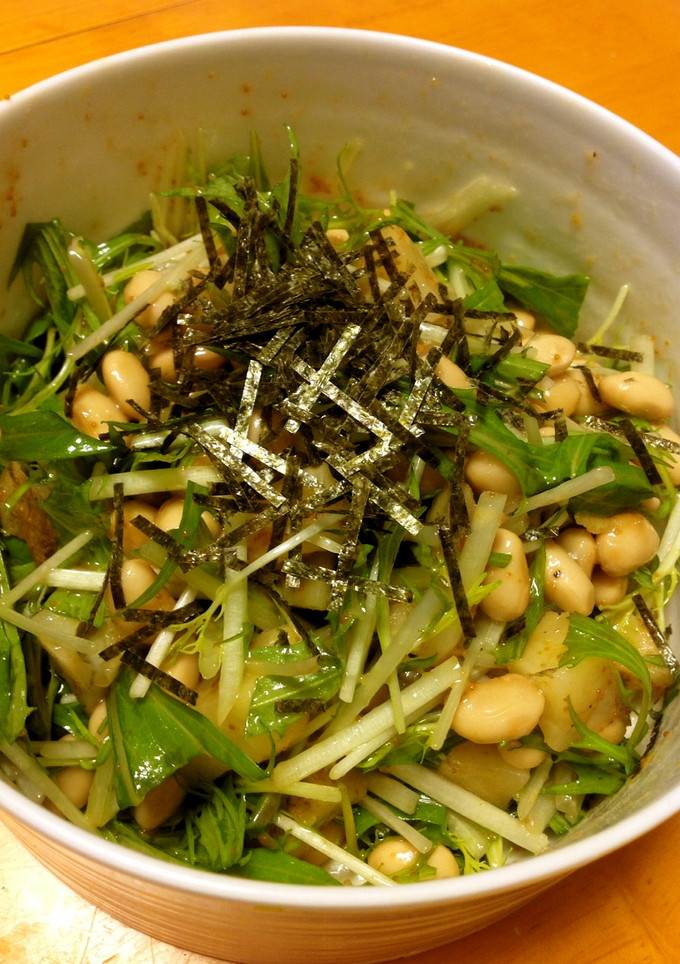 大豆・水菜・じゃが芋のたらこマヨ和え-レシピのメイン写真
