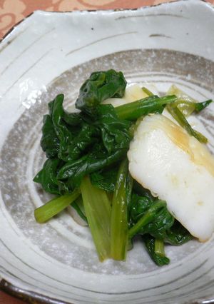 小松菜のおひたし、梅醤油で-レシピのメイン写真