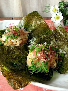トースターで焼き手巻きご飯。-レシピのメイン写真