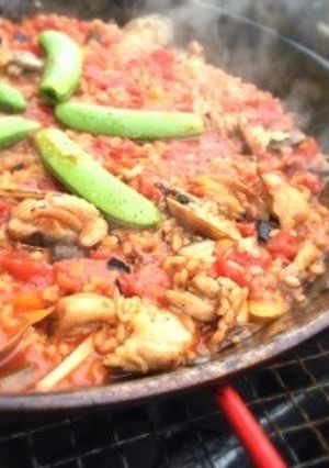 フライパンひとつでできるパエリヤ-レシピのメイン写真