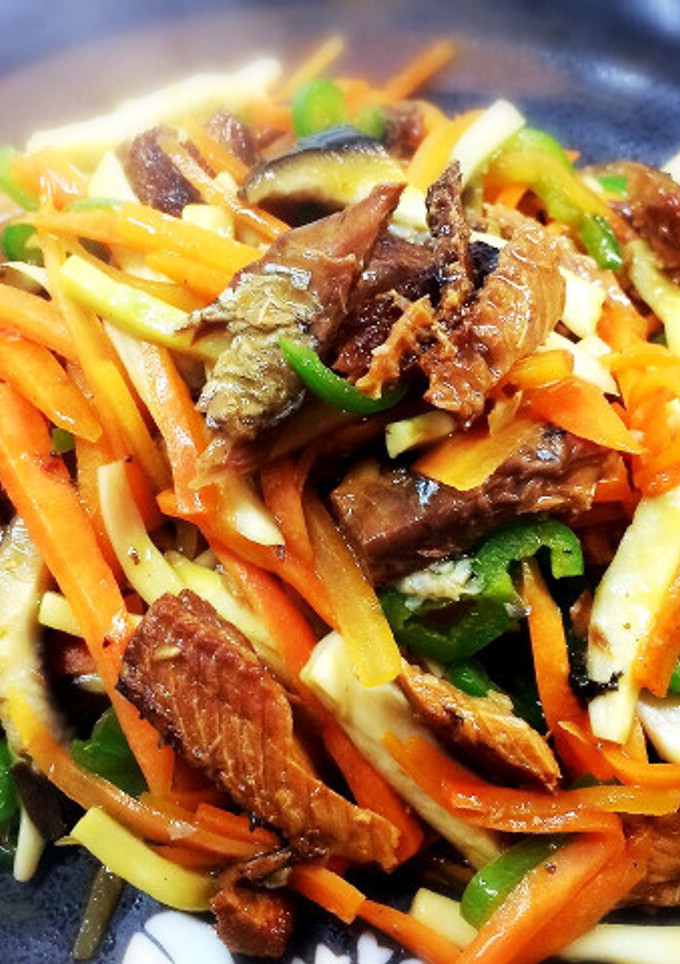 さんまの蒲焼缶で野菜炒め-レシピのメイン写真
