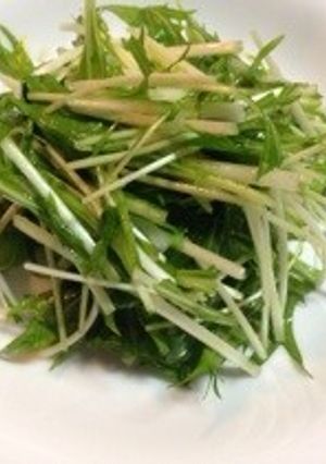 超簡単！水菜のナムル風サラダ-レシピのメイン写真