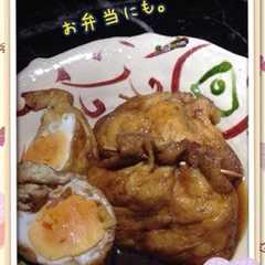 รูปของ きんちゃく卵のウスターソース煮