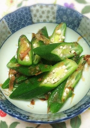 腎臓にやさしい：おくらのおかか和え-レシピのメイン写真