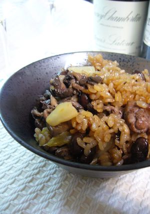 鶏肉と黒豆の赤ワインごはん-レシピのメイン写真