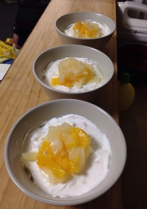 パイン＆黄桃のヨーグルトケーキ-レシピのメイン写真