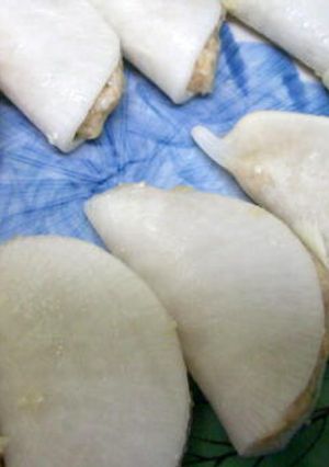 ♪鶏つくねの大根蒸し餃子♪-レシピのメイン写真