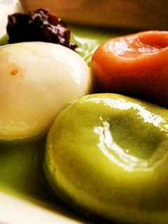 三色で可愛い♫白玉の抹茶浮かべ-レシピのメイン写真
