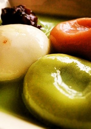 三色で可愛い♫白玉の抹茶浮かべ-レシピのメイン写真