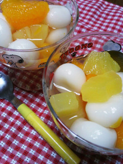 親子クッキング!フルーツお豆腐白玉!-レシピのメイン写真