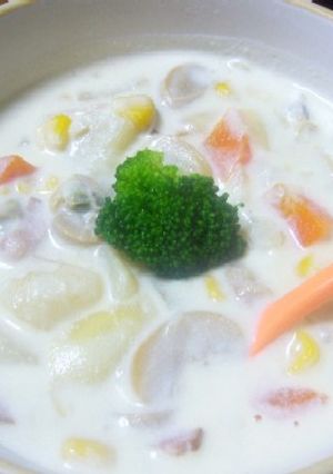 濃厚！野菜たっぷりクラムチャウダ～♪-レシピのメイン写真