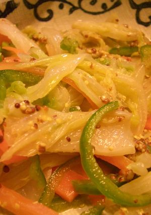 ♪何でも千切り野菜の粒マスタード炒め♪-レシピのメイン写真