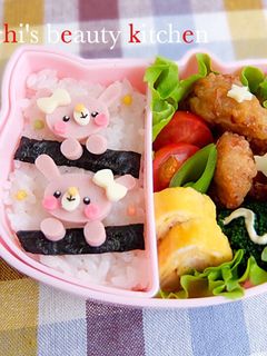 幼稚園 キャラ弁♡うさぎ 簡単 お弁当-レシピのメイン写真