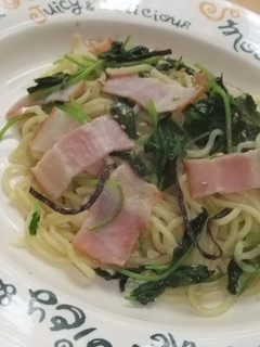 ミツバとベーコンの焼きそば-レシピのメイン写真
