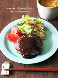 オーブンでふっくらジューシーハンバーグ-レシピのメイン写真