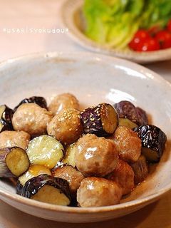 簡単美味しい♬茄子と肉団子の甘酢あん-レシピのメイン写真