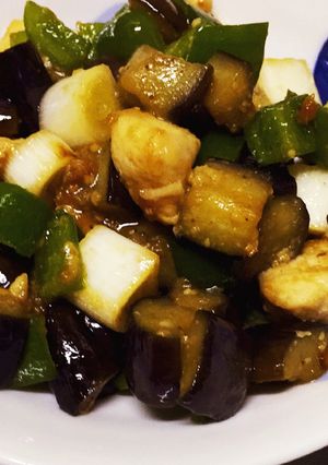 ☆定番☆ピーマン、なす、鶏肉のみそ炒め♪-レシピのメイン写真