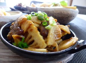 ストウブで筍と牛ハラミのオイスターソース-レシピのメイン写真