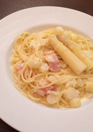 ホワイトアスパラのクリームパスタ-レシピのメイン写真