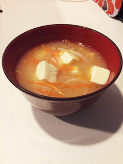 人参ともやしと豆腐の味噌汁♪-レシピのメイン写真