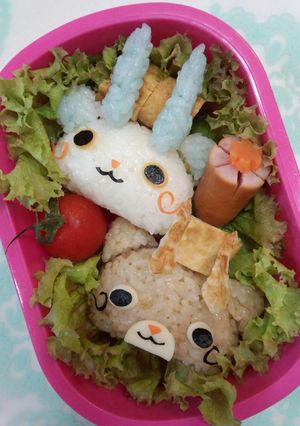 キャラ弁♬妖怪w♬コマさん＆コマじろう-レシピのメイン写真